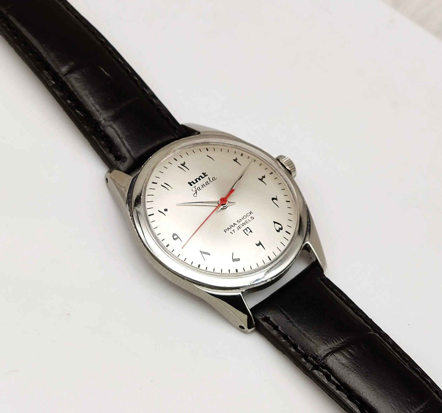 HMT Janata Arabic/urdu Font Handwinding 17 Jewels Men's Watch Gray Dial