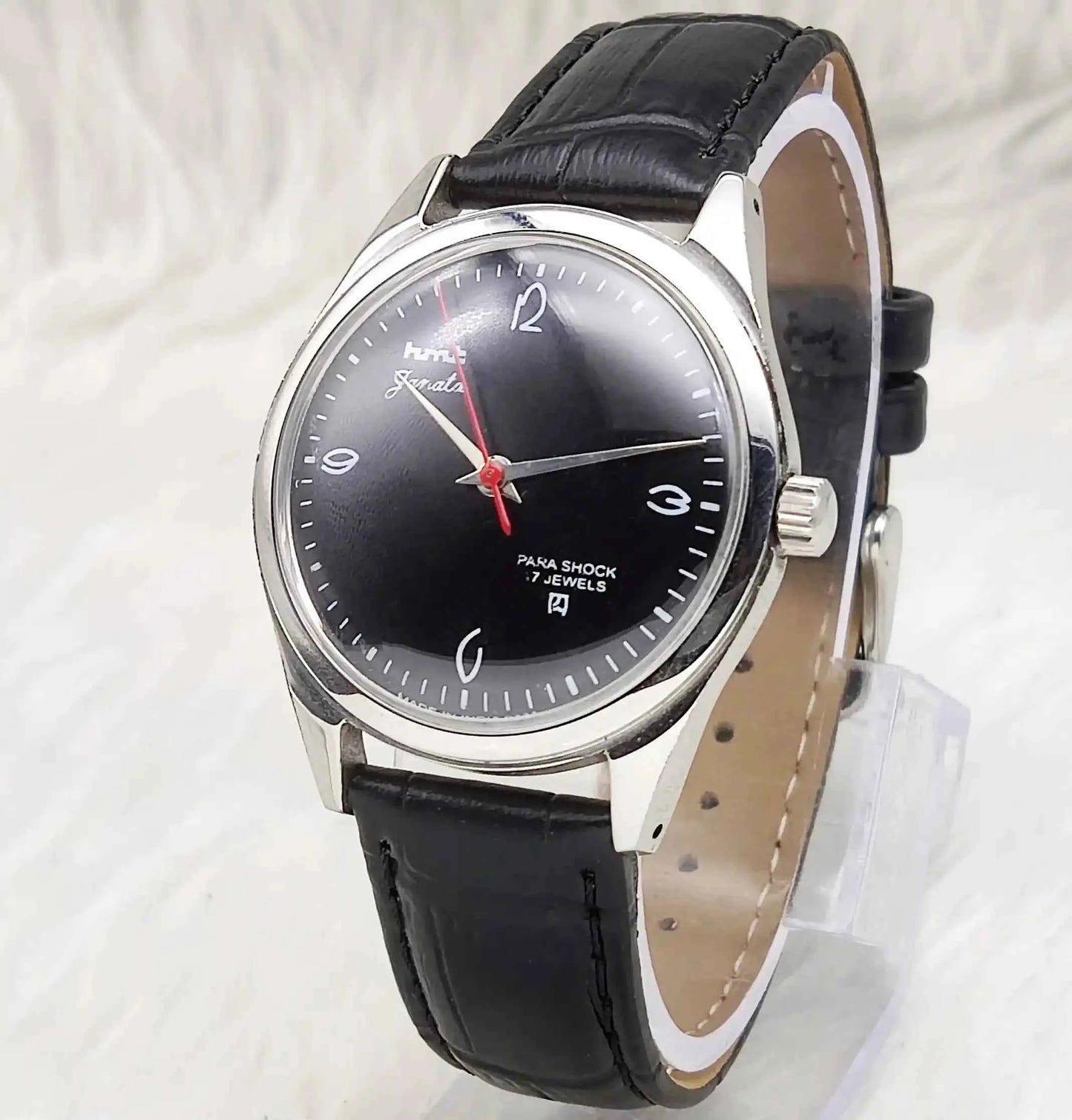 HMT Janata Black Dail Handwinding 17 Jewels Para Shock 0231