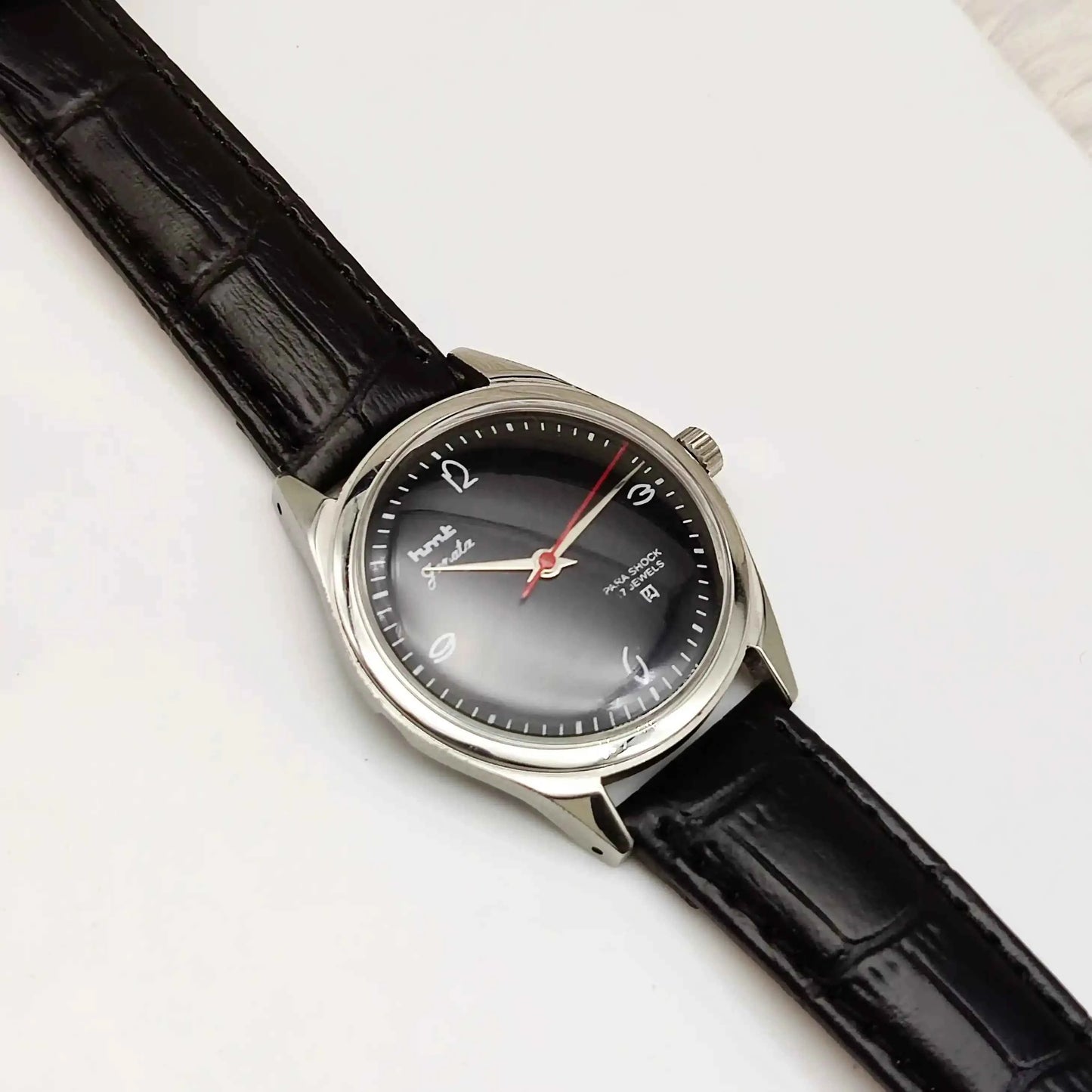 HMT Janata Black Dail Handwinding 17 Jewels Para Shock 0231