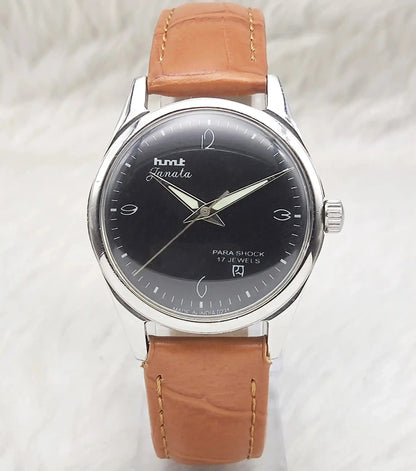 HMT Janata Black Dial English Numerals 17 Jewels Handwinding Men's Watch