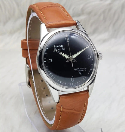 HMT Janata Black Dial English Numerals 17 Jewels Handwinding Men's Watch