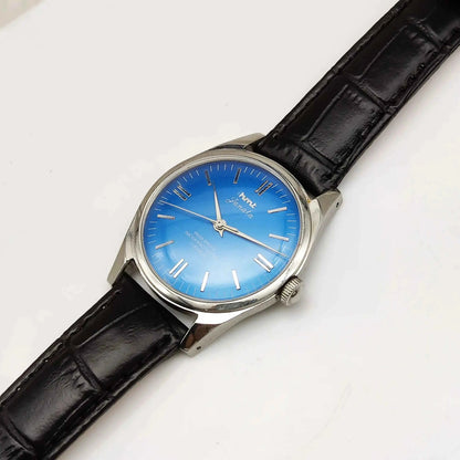 HMT Janata Blue Dail Handwinding Movement Para Shock 17 Jewels 0231