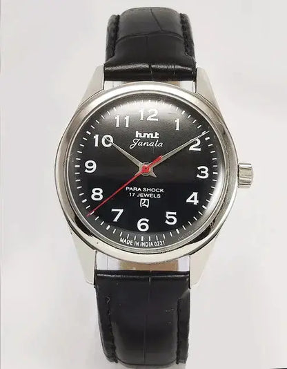 HMT Janata Black Dial Para Shock 17 Jewels Handwinding Men's Watch 0231 Discover-Diamonds