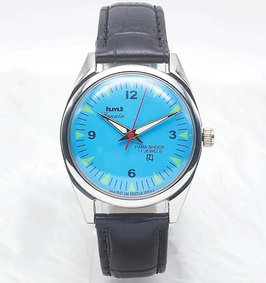 HMT Janata Blue Dial 17 Jewels Handwinding Men's Watch Discover-Diamonds Physical