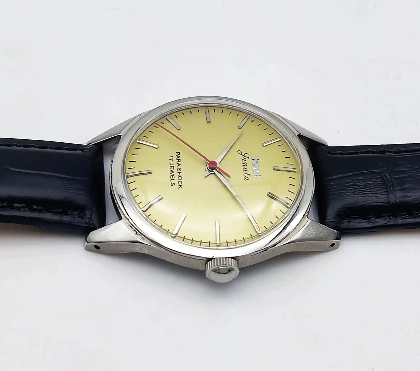 HMT Janata Cream Color Dial 17 Jewels Handwinding Men's Watch Discover-Diamonds Physical