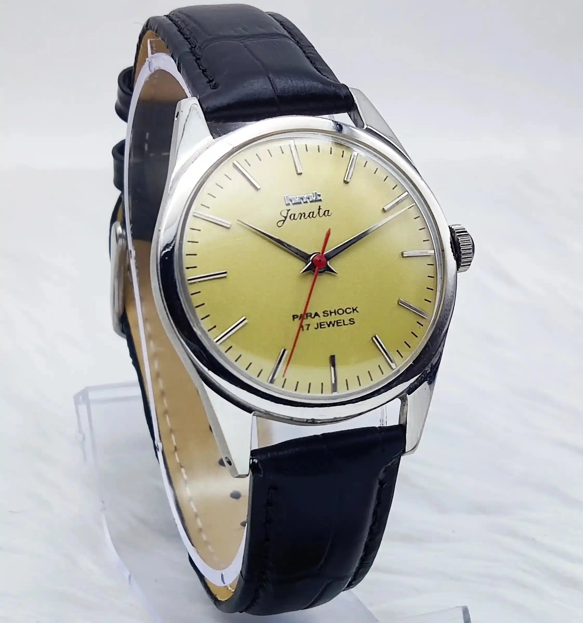 HMT Janata Cream Color Dial 17 Jewels Handwinding Men's Watch Discover-Diamonds Physical