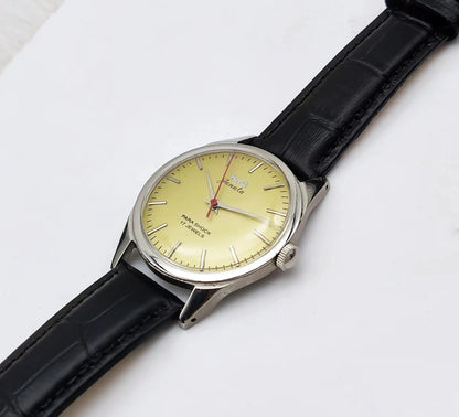 HMT Janata Cream Color Dial 17 Jewels Handwinding Men's Watch Discover-Diamonds Physical