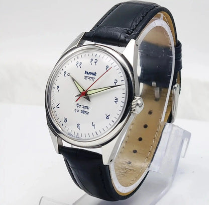 HMT Janata Devanagari Font Mechanical Handwinding 17 Jewels Para Shock Discover-Diamonds Physical