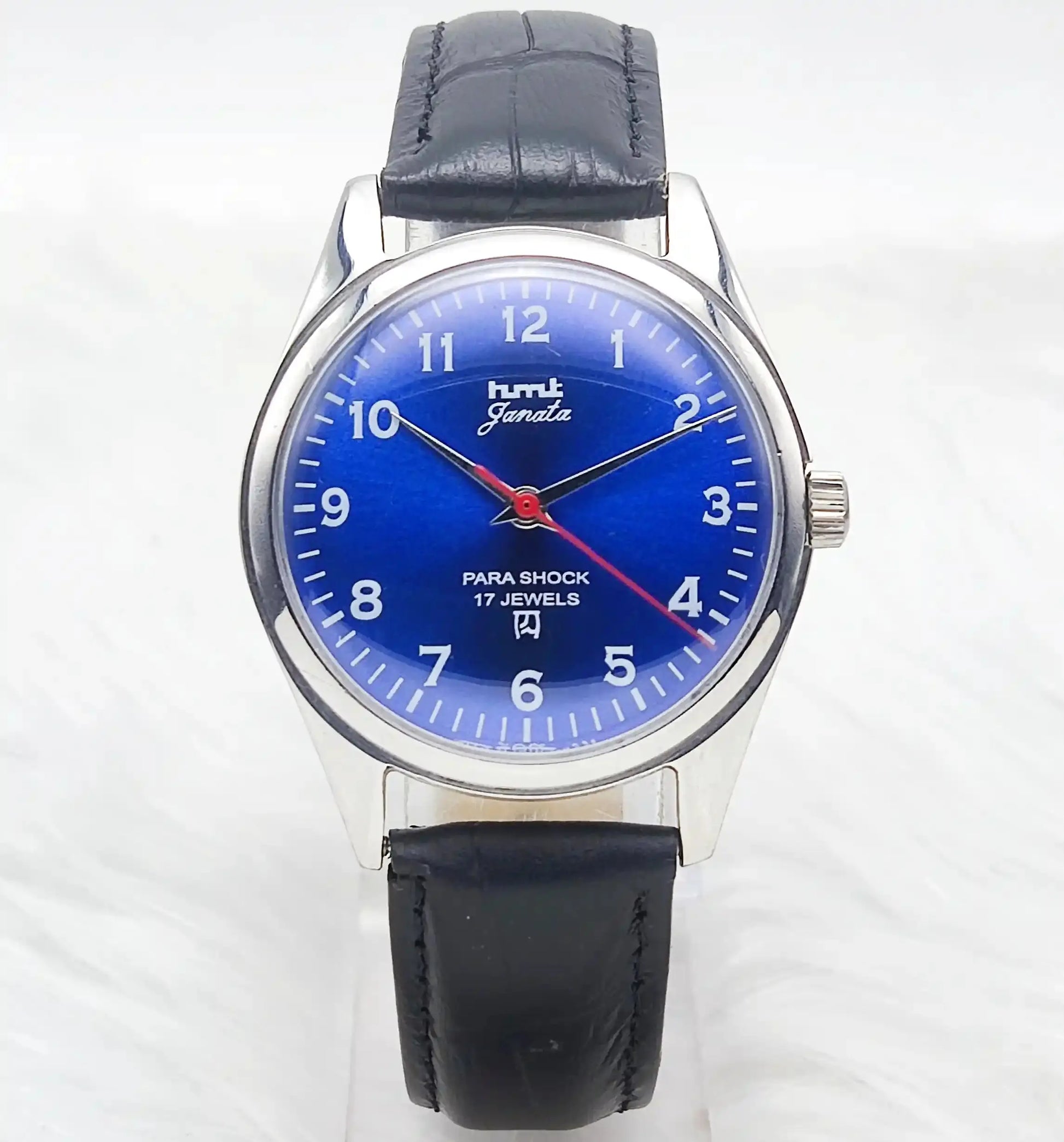 HMT Janata English 17 Jewels Para Shock Blue Dial Handwinding Discover-Diamonds Physical