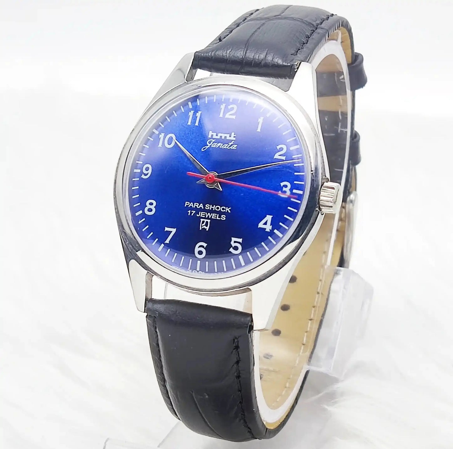 HMT Janata English 17 Jewels Para Shock Blue Dial Handwinding Discover-Diamonds Physical
