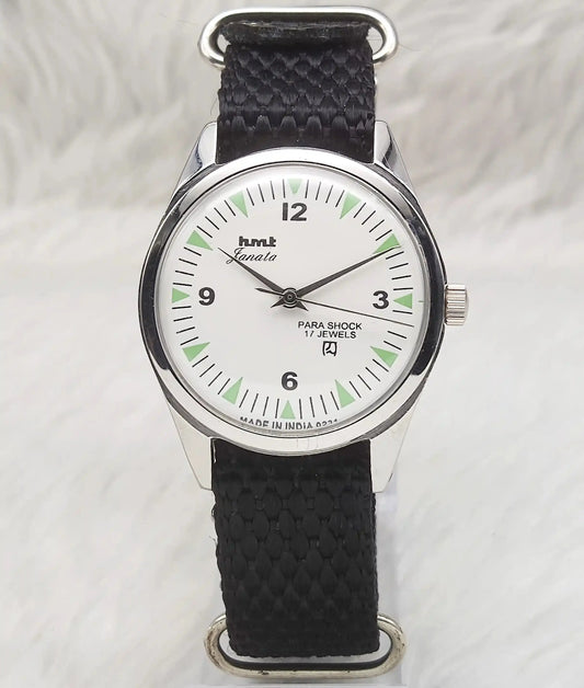 HMT Janata English Numerals 17 Jewels Handwinding Men's Watch Discover-Diamonds Physical
