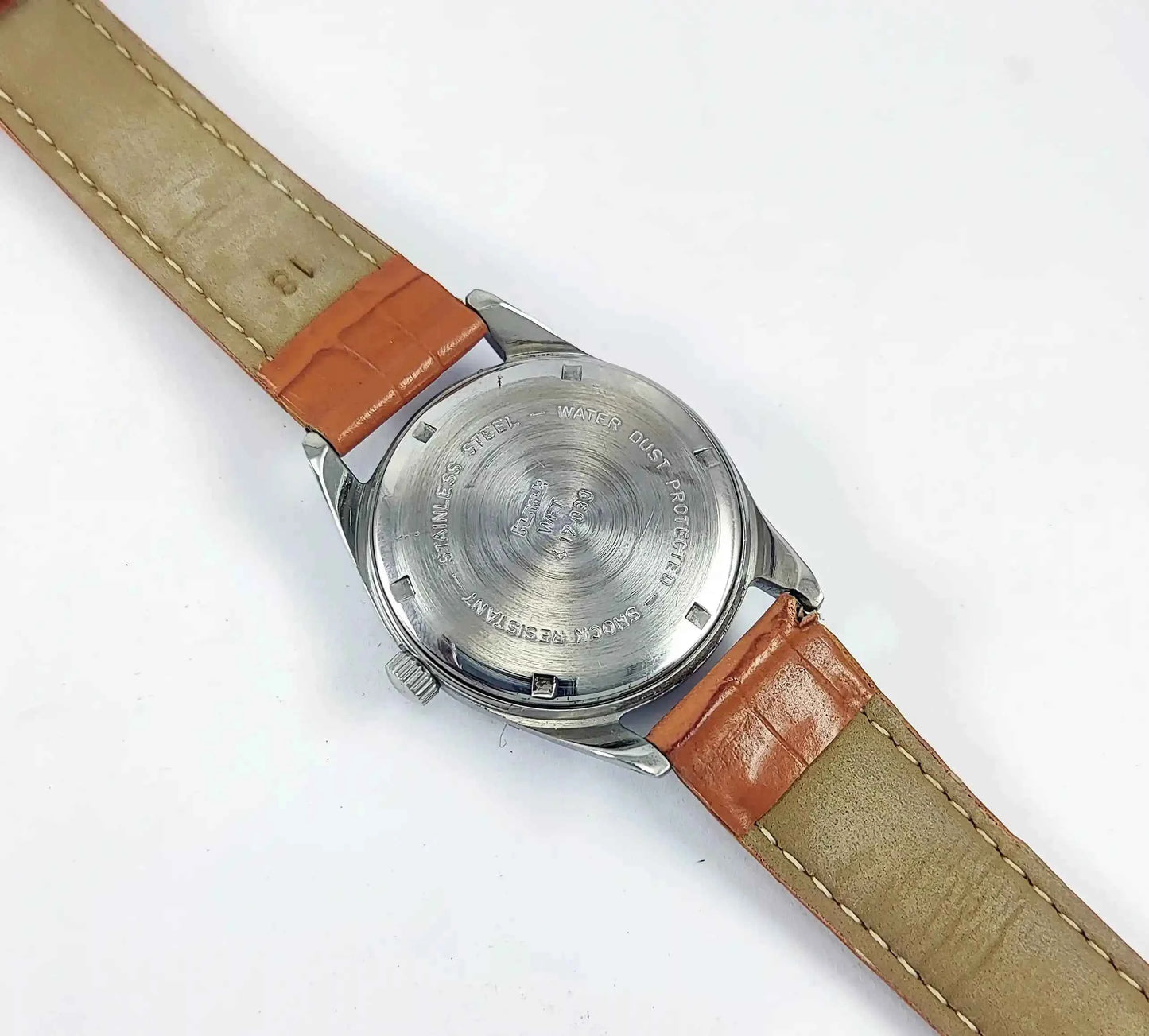 HMT Janata English Numerals Black Dial Para Shock 17 Jewels Mechanical Handwinding