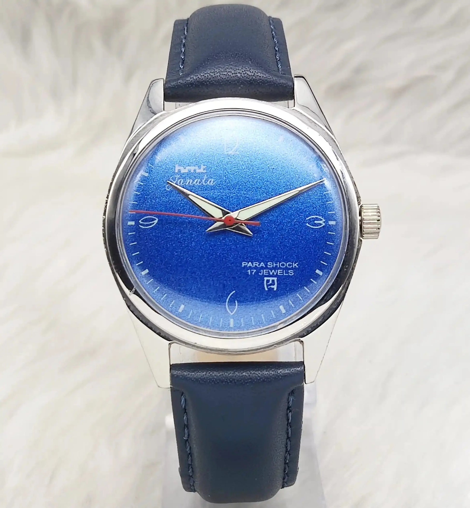 HMT Janata English Numerals Blue Dial Handwinding