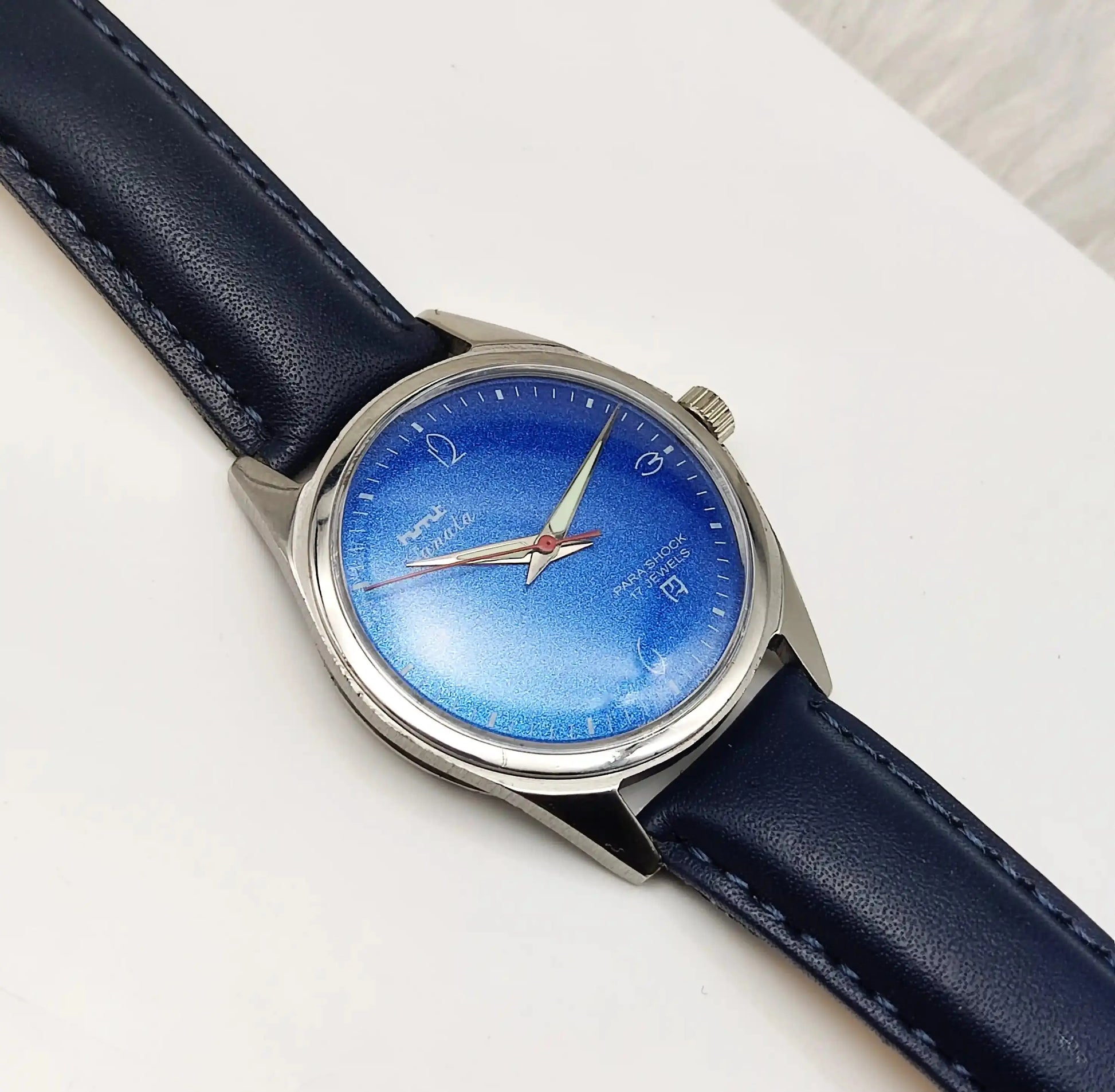 HMT Janata English Numerals Blue Dial Handwinding