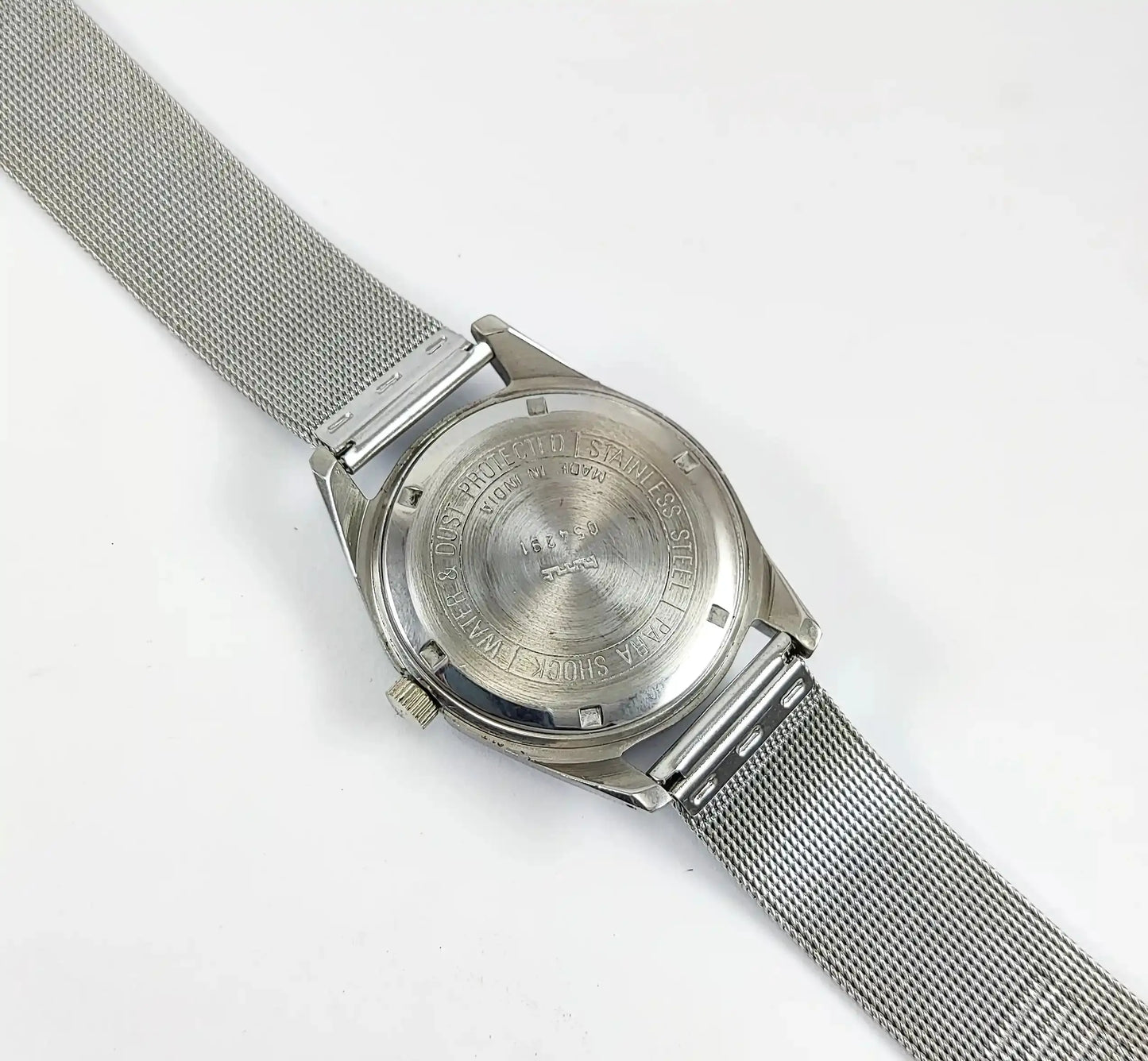 HMT Janata English Numerals Handwinding Black Dial Para Shock 17 Jewels Discover-Diamonds Physical