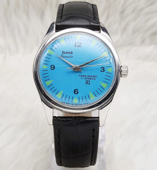 HMT Janata English Numerals Sky Blue Dial Handwinding