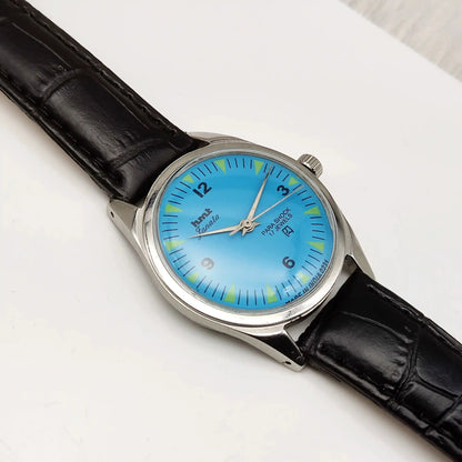 HMT Janata English Numerals Sky Blue Dial Handwinding