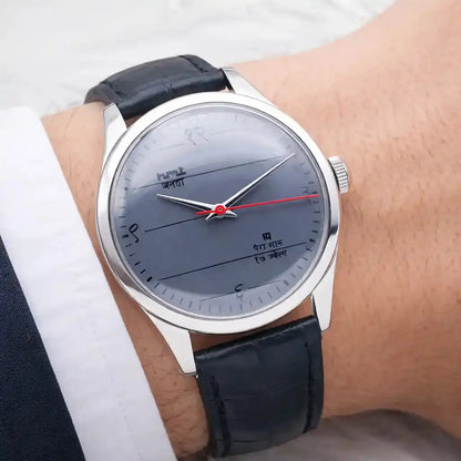 HMT Janata Gray Dial Devanagari Font 17 Jewels Handwinding Men's Watch Discover-Diamonds Physical