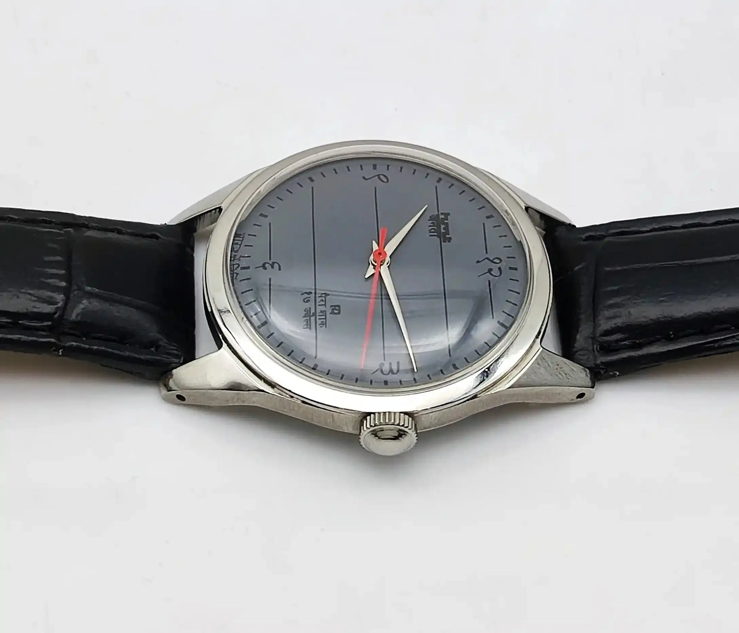 HMT Janata Gray Dial Devanagari Font 17 Jewels Handwinding Men's Watch Discover-Diamonds Physical