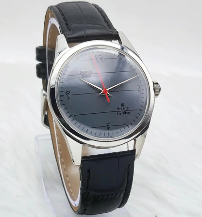 HMT Janata Gray Dial Devanagari Font 17 Jewels Handwinding Men's Watch Discover-Diamonds Physical