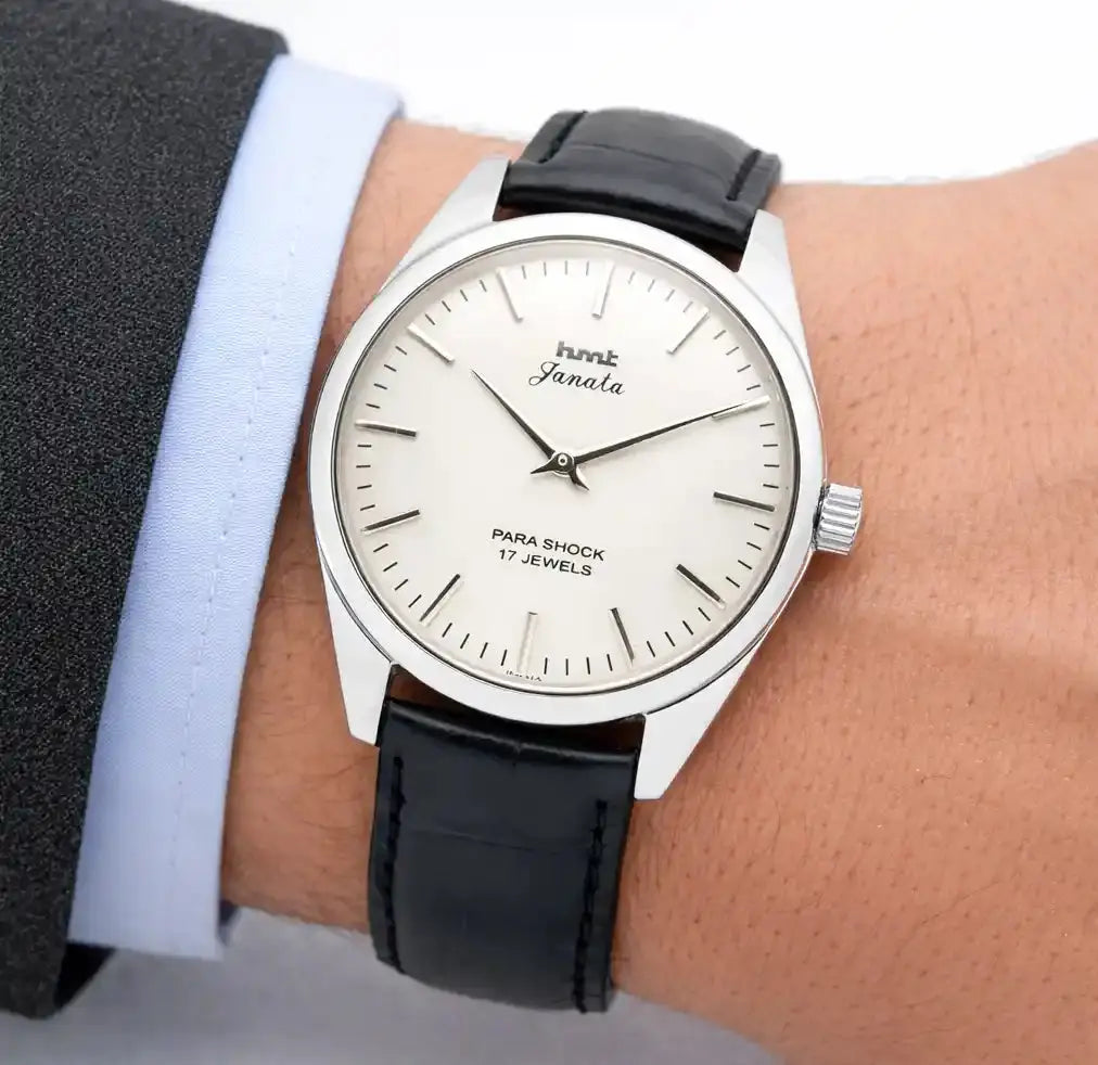 HMT Janata Gray Dial Para Shock 17 Jewels Handwinding 0231 Discover-Diamonds Physical