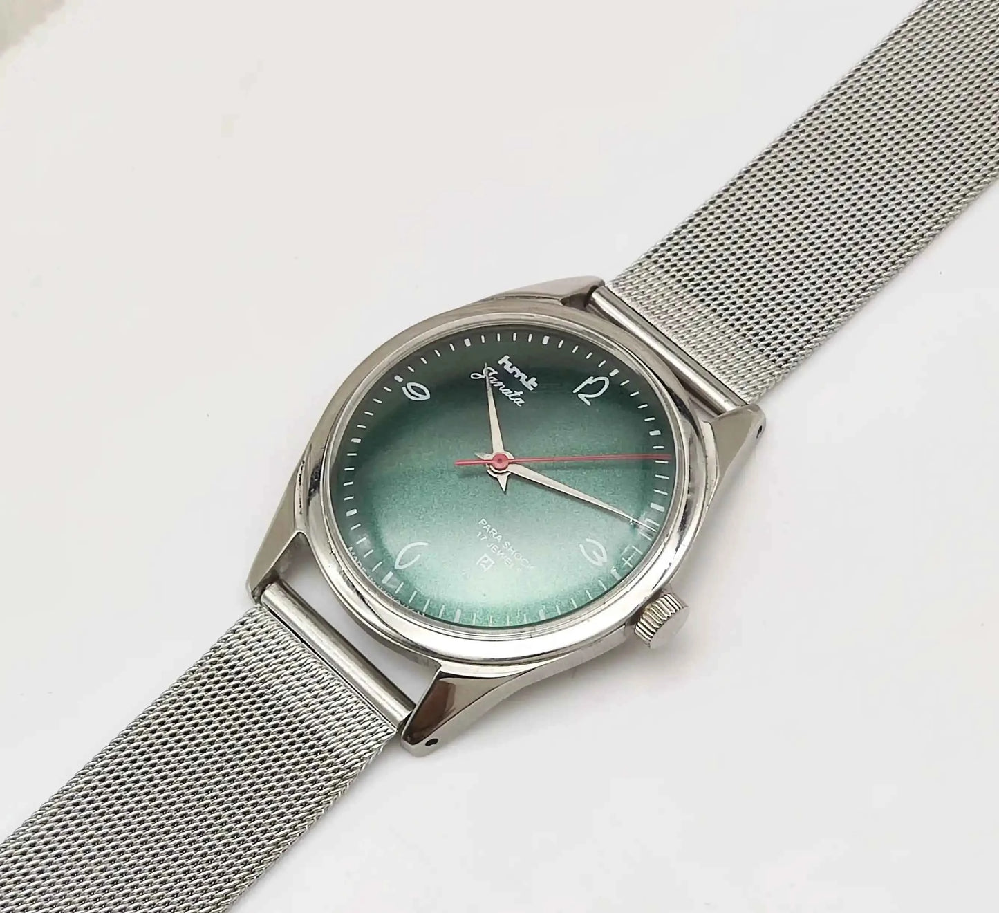HMT Janata Green Dail Mechanical Handwinding 17 Jewels 0231
