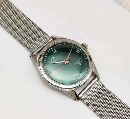 HMT Janata Green Dail Mechanical Handwinding 17 Jewels 0231