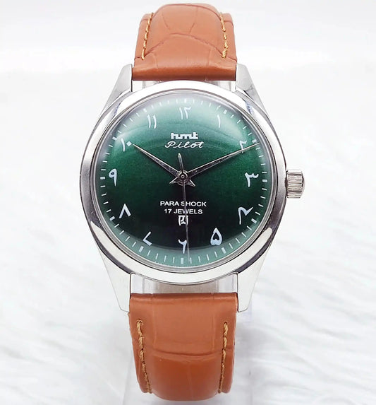 HMT Janata Handwinding 17 Jewels Arabic Font Mechanical Watch 0231 - Discover-Diamonds