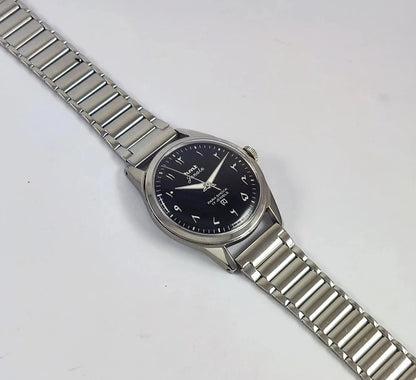 HMT Janata Para Shock 17 Jewels Arabic Dial Black Color Handwinding Discover-Diamonds Physical