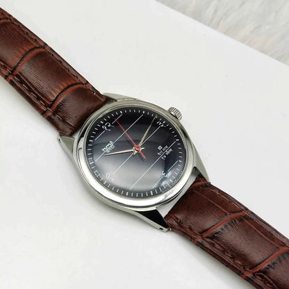 HMT Janata Para Shock 17 Jewels Black Dial Devanagari Handwinding Men's Watch