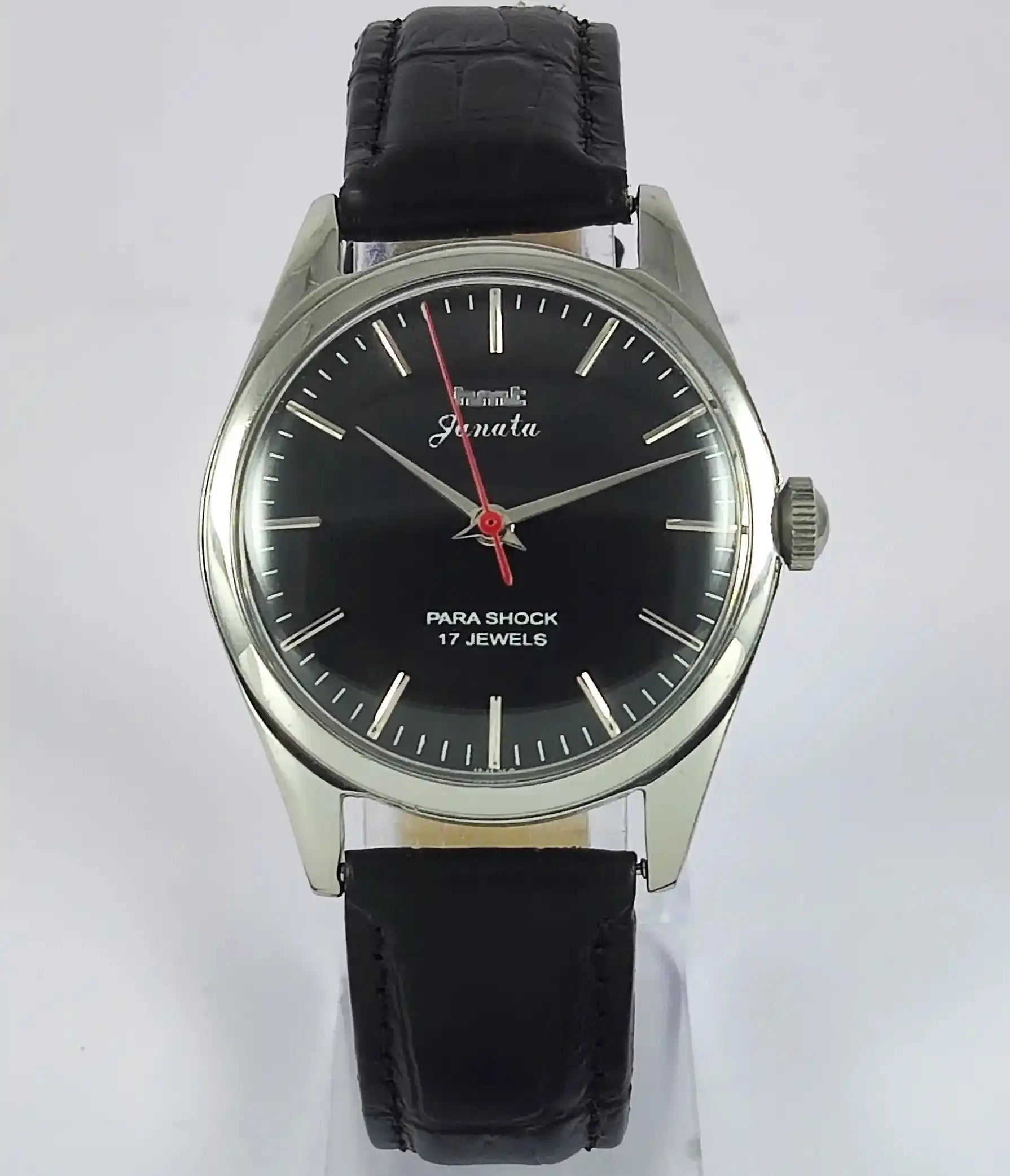 HMT Janata Para Shock 17 Jewels Black Dial Men's  Watch Discover-Diamonds