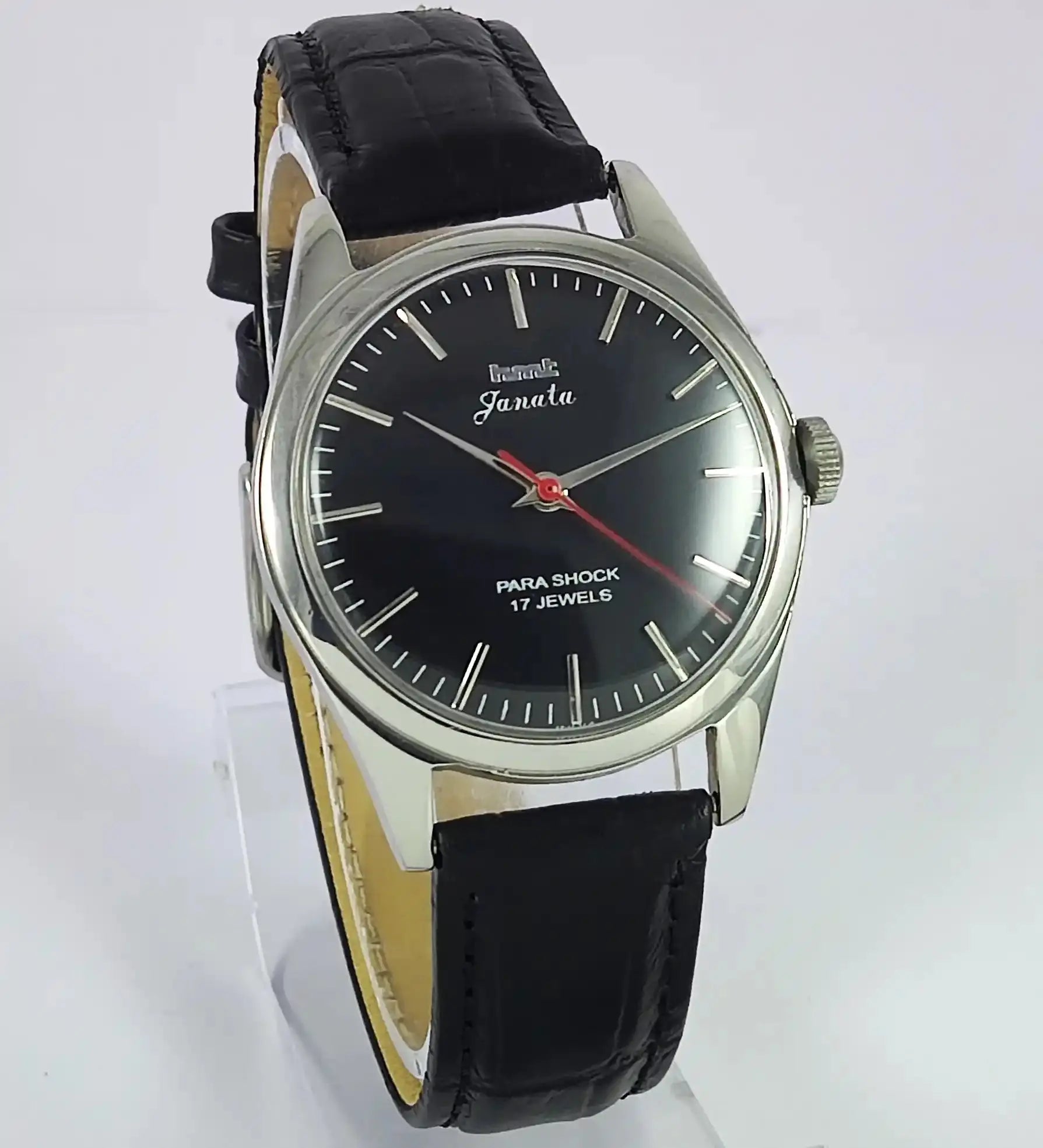 HMT Janata Para Shock 17 Jewels Black Dial Men's  Watch Discover-Diamonds