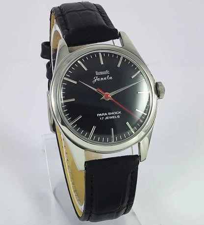 HMT Janata Para Shock 17 Jewels Black Dial Men's  Watch Discover-Diamonds