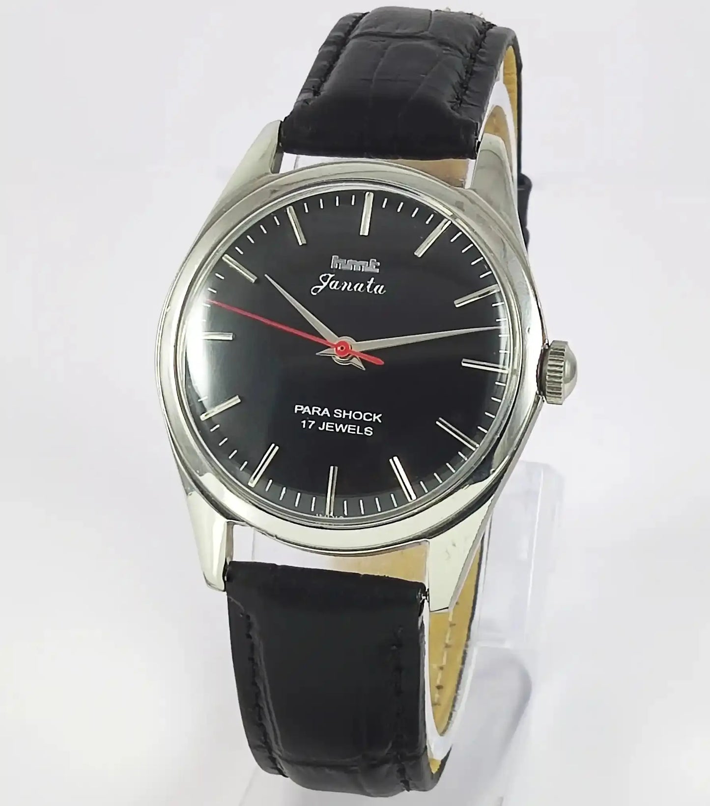 HMT Janata Para Shock 17 Jewels Black Dial Men's  Watch Discover-Diamonds