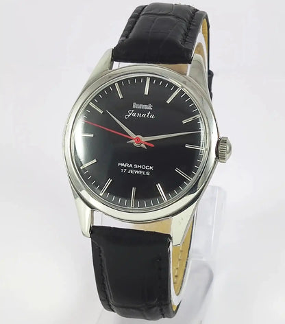 HMT Janata Para Shock 17 Jewels Black Dial Men's  Watch Discover-Diamonds