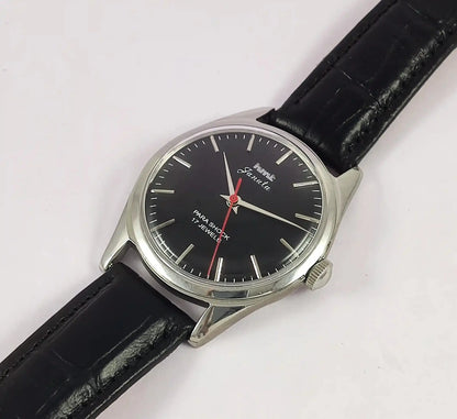 HMT Janata Para Shock 17 Jewels Black Dial Men's  Watch Discover-Diamonds
