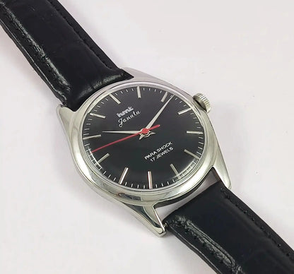 HMT Janata Para Shock 17 Jewels Black Dial Men's  Watch Discover-Diamonds