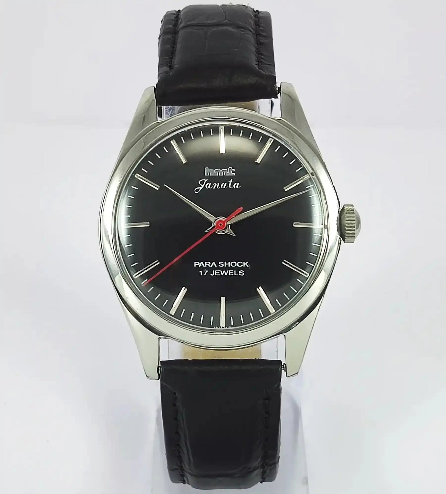 HMT Janata Para Shock 17 Jewels Black Dial Men's  Watch Discover-Diamonds