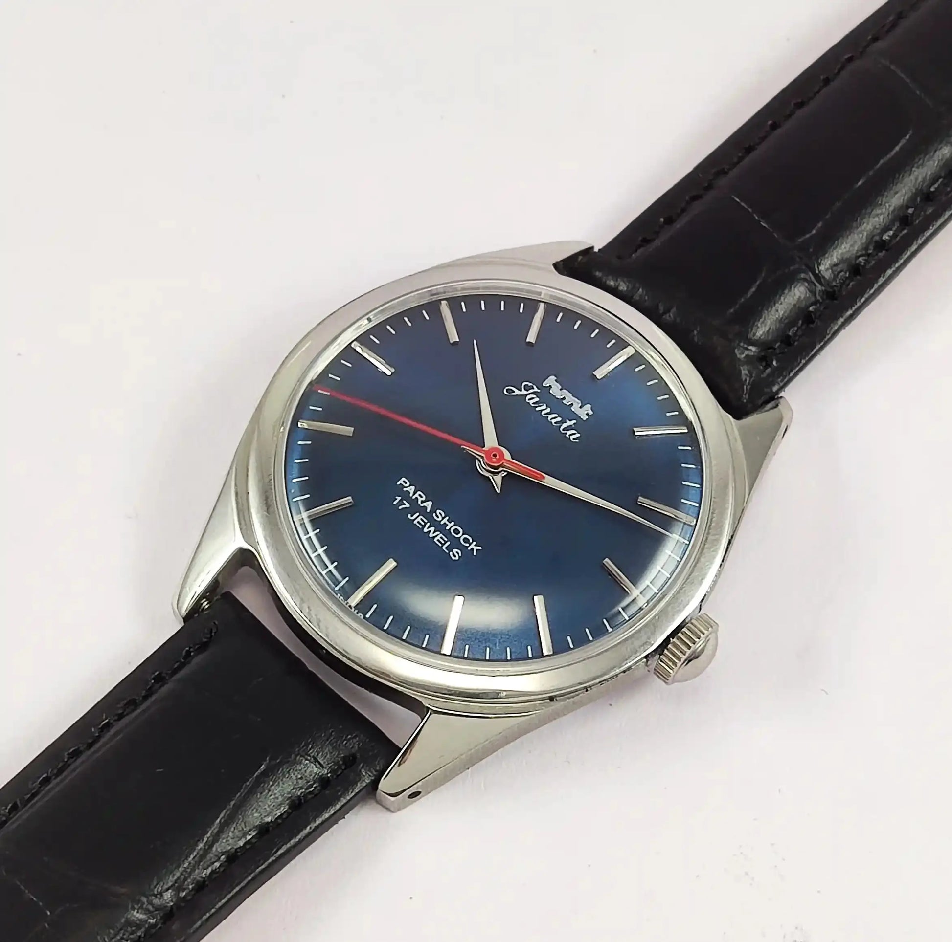 HMT Janata Para Shock 17 Jewels Blue Dial Men's  Watch Discover-Diamonds