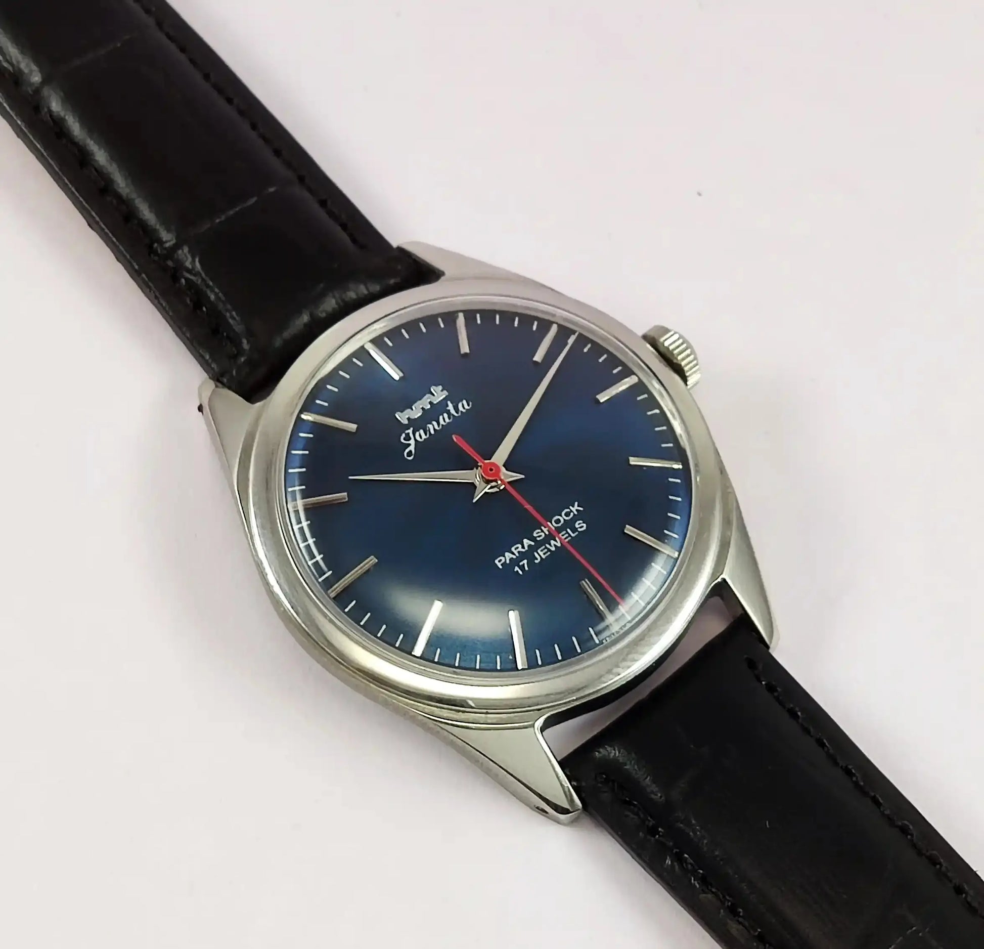 HMT Janata Para Shock 17 Jewels Blue Dial Men's  Watch Discover-Diamonds