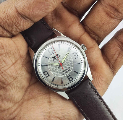 HMT Pilot Para Shock 17 Jewels Silver Dial Handwinding Men's Watch 0231 Discover-Diamonds