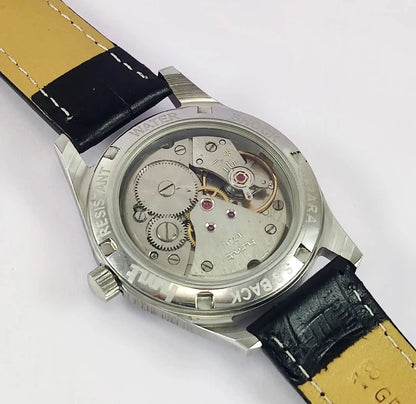 HMT Janata Para Shock 17 Jewels Greenish Dial Watch  Transparent Back 0231 Discover-Diamonds