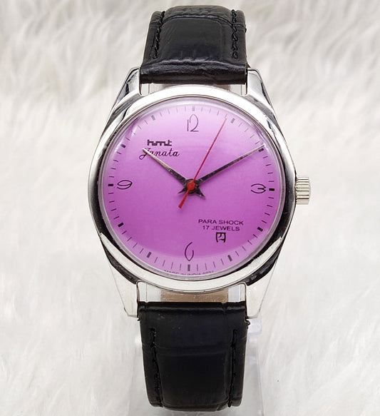 HMT Janata 17 Jewels Men's Watch Purple Dial Handwinding Discover-Diamonds Physical