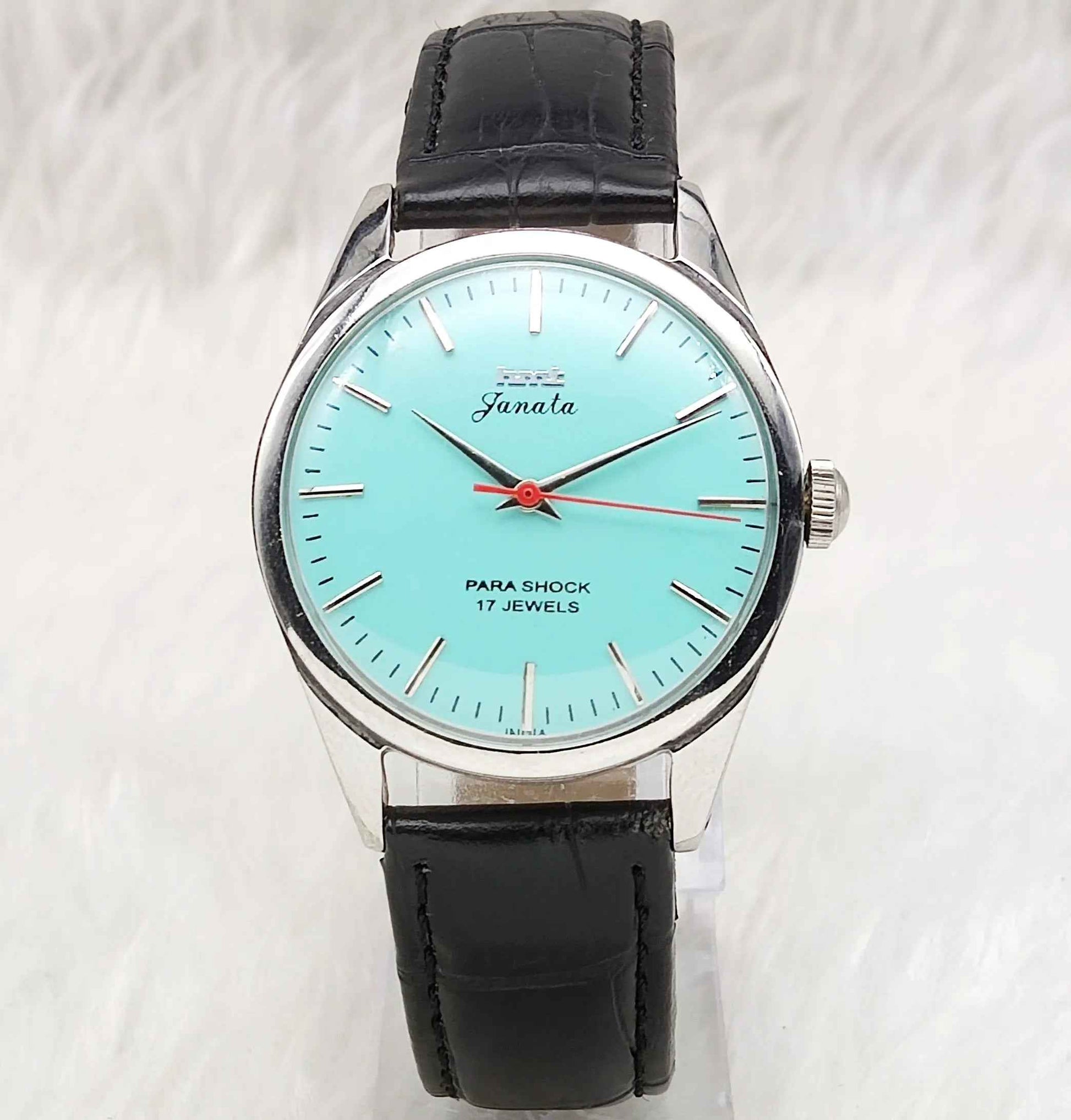 HMT Janata Para Shock 17 Jewels Men's Watch Turquoise Dial Handwinding