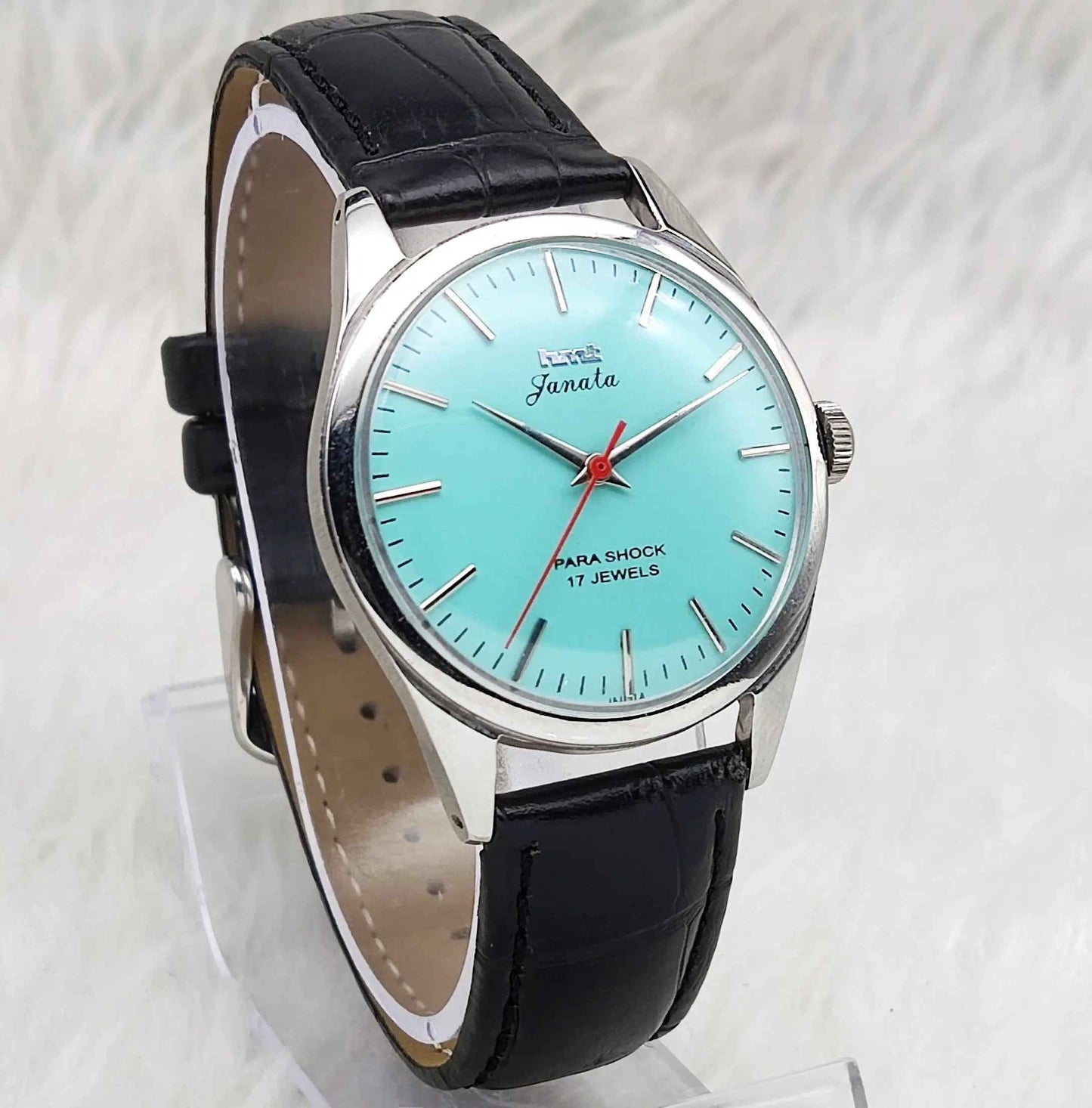 HMT Janata Para Shock 17 Jewels Men's Watch Turquoise Dial Handwinding