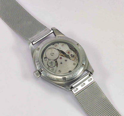 HMT Janata Para Shock 17 Jewels Radium Hands Black Devanagari Dial Transparent Back 2