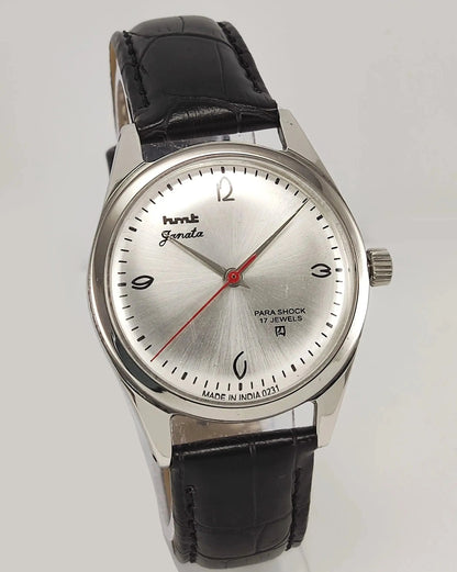 HMT Janata Para Shock 17 Jewels Silver Dial Mechanical Hand winding Men's Watch - Discover-Diamonds