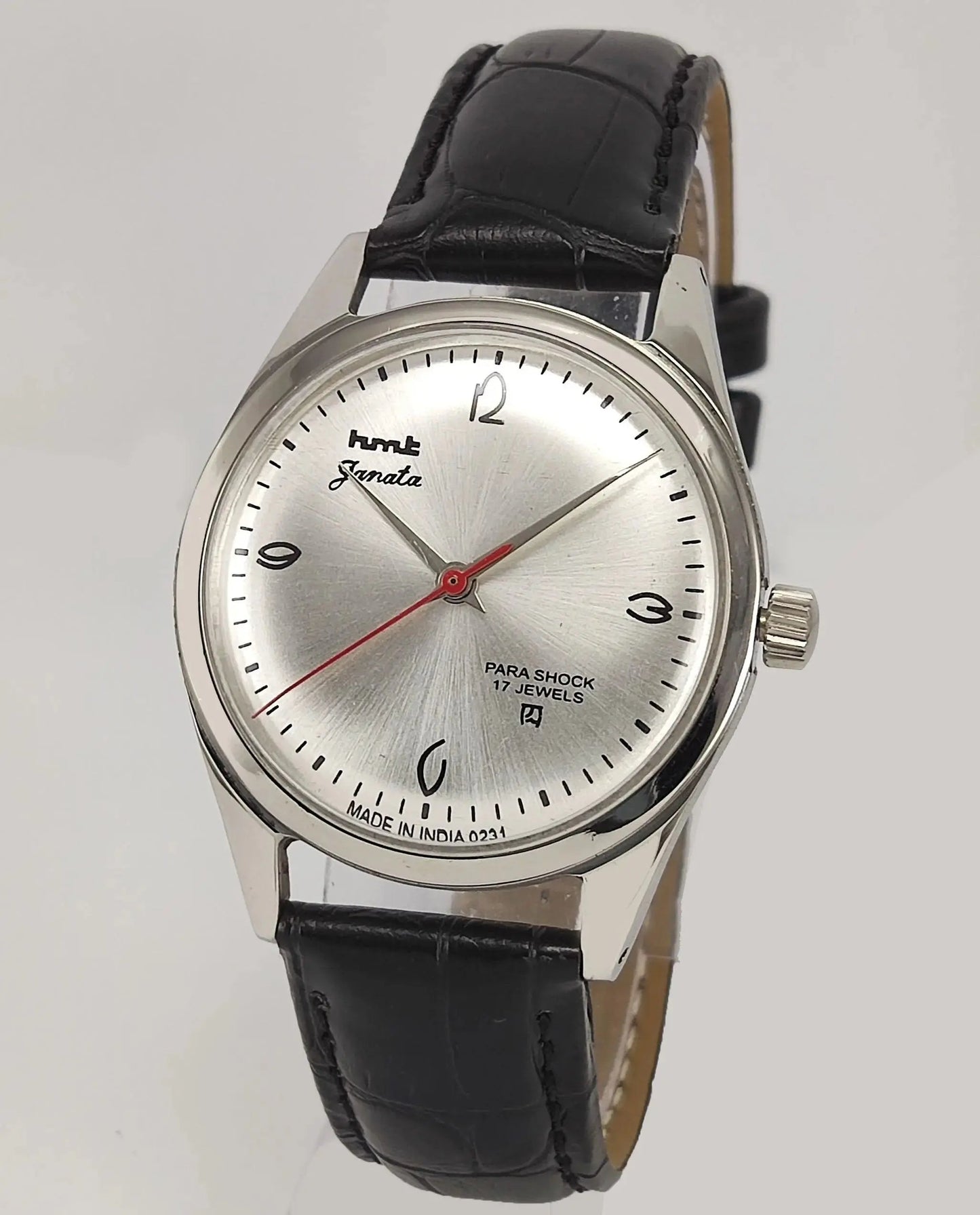 HMT Janata Para Shock 17 Jewels Silver Dial Mechanical Hand winding Men's Watch - Discover-Diamonds