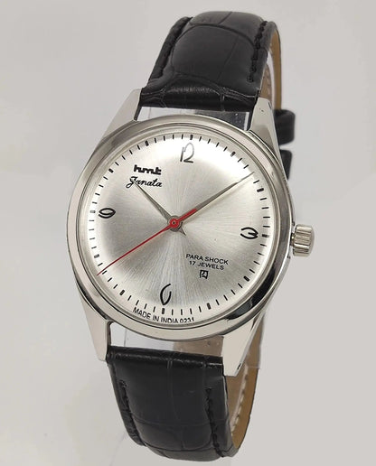 HMT Janata Para Shock 17 Jewels Silver Dial Mechanical Hand winding Men's Watch - Discover-Diamonds