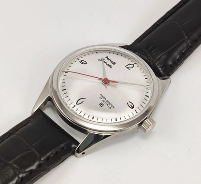 HMT Janata Para Shock 17 Jewels Silver Dial Mechanical Hand winding Men's Watch - Discover-Diamonds